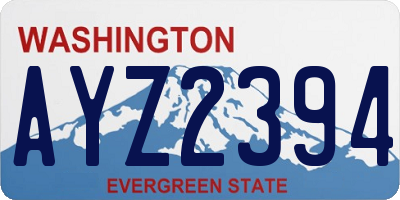 WA license plate AYZ2394