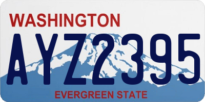 WA license plate AYZ2395