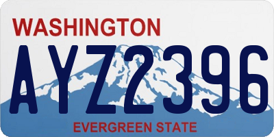 WA license plate AYZ2396