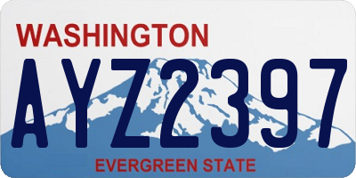 WA license plate AYZ2397