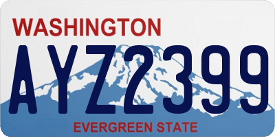 WA license plate AYZ2399