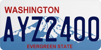 WA license plate AYZ2400