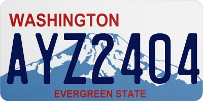 WA license plate AYZ2404