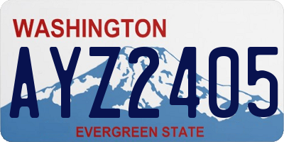 WA license plate AYZ2405