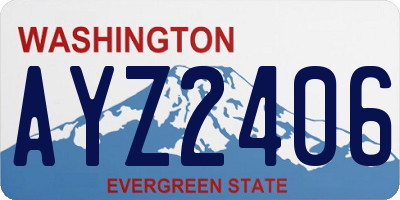 WA license plate AYZ2406