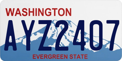 WA license plate AYZ2407