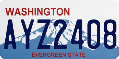 WA license plate AYZ2408