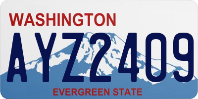 WA license plate AYZ2409