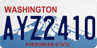 WA license plate AYZ2410