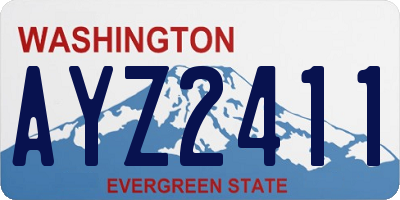 WA license plate AYZ2411