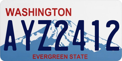 WA license plate AYZ2412