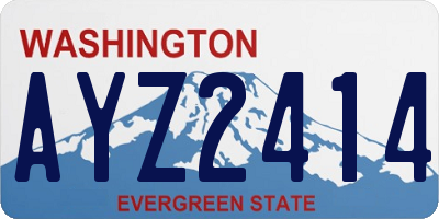 WA license plate AYZ2414