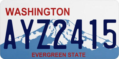 WA license plate AYZ2415