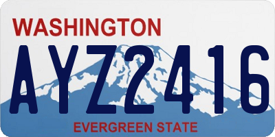 WA license plate AYZ2416