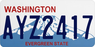 WA license plate AYZ2417