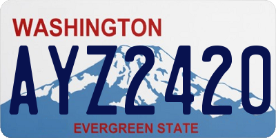 WA license plate AYZ2420