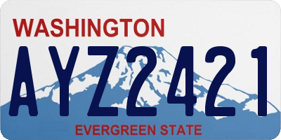 WA license plate AYZ2421