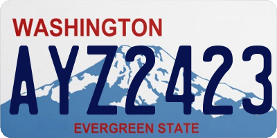 WA license plate AYZ2423