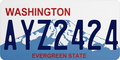 WA license plate AYZ2424