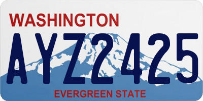 WA license plate AYZ2425