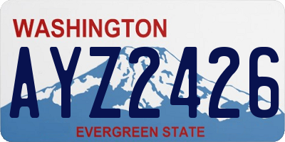 WA license plate AYZ2426