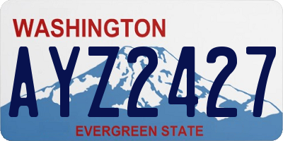 WA license plate AYZ2427