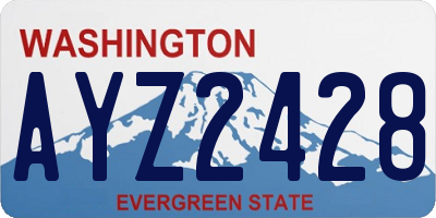 WA license plate AYZ2428