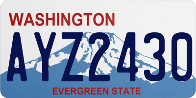 WA license plate AYZ2430