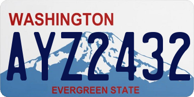 WA license plate AYZ2432