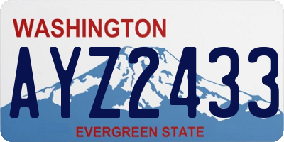 WA license plate AYZ2433