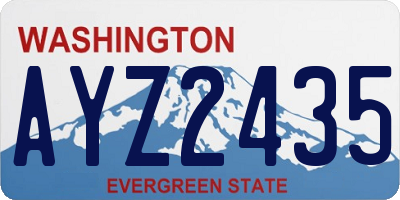 WA license plate AYZ2435