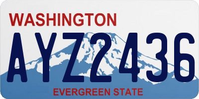 WA license plate AYZ2436