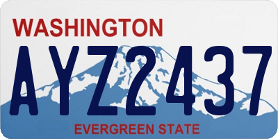 WA license plate AYZ2437