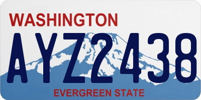 WA license plate AYZ2438