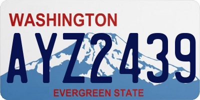 WA license plate AYZ2439