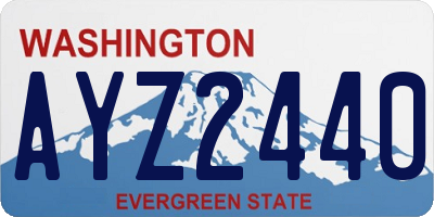 WA license plate AYZ2440