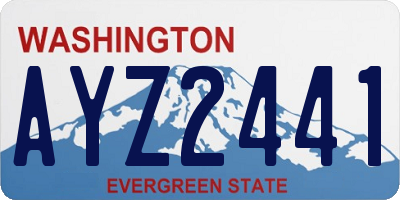 WA license plate AYZ2441