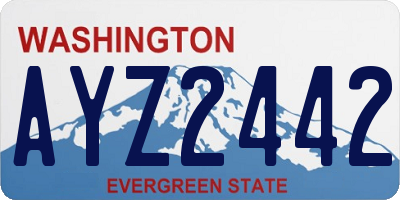 WA license plate AYZ2442