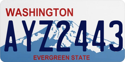 WA license plate AYZ2443