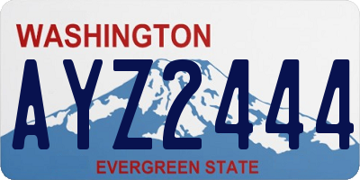 WA license plate AYZ2444