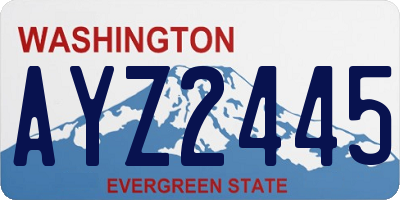 WA license plate AYZ2445