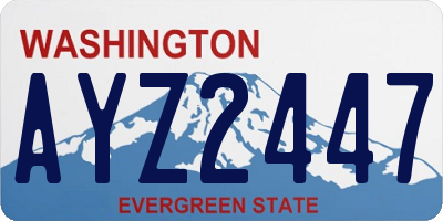 WA license plate AYZ2447