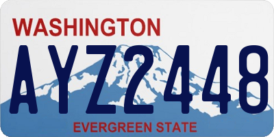 WA license plate AYZ2448