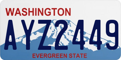 WA license plate AYZ2449