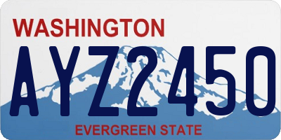 WA license plate AYZ2450