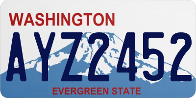 WA license plate AYZ2452