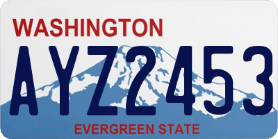 WA license plate AYZ2453