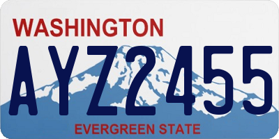 WA license plate AYZ2455