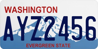 WA license plate AYZ2456