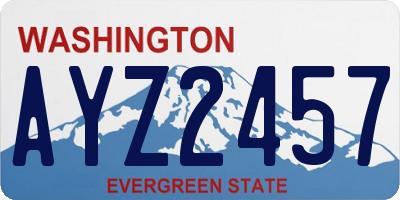 WA license plate AYZ2457